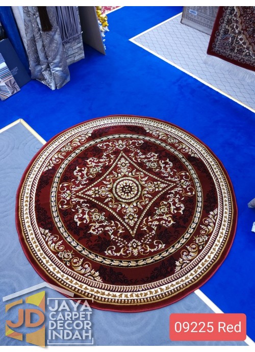 Permadani New Kashan Bulat 09225 RED ukuran 160 x 160 cm